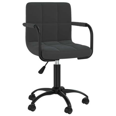 vidaXL Eetkamerstoelen draaibaar 4 st fluweel zwart afbeelding2 - 1