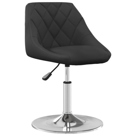vidaXL Eetkamerstoelen 6 st draaibaar fluweel zwart afbeelding2 - 1