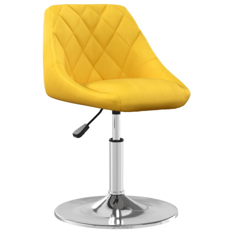 vidaXL Eetkamerstoelen draaibaar 6 st fluweel mosterdgeel afbeelding2 - 1