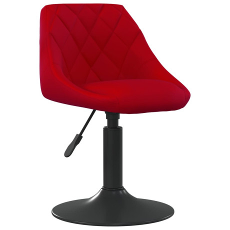 vidaXL Eetkamerstoelen draaibaar 4 st fluweel wijnrood afbeelding2 - 1