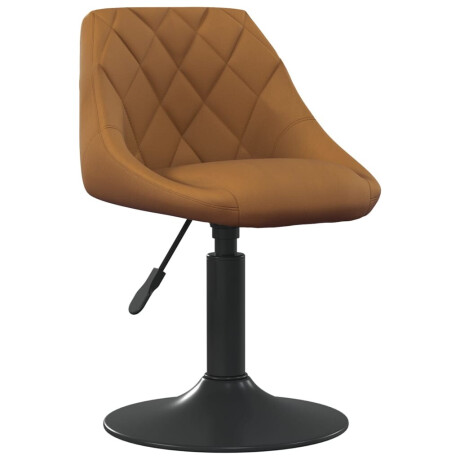 vidaXL Eetkamerstoelen draaibaar 6 st fluweel bruin afbeelding2 - 1