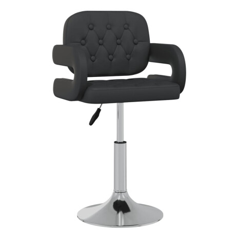 vidaXL Eetkamerstoelen draaibaar 6 st kunstleer zwart afbeelding2 - 1