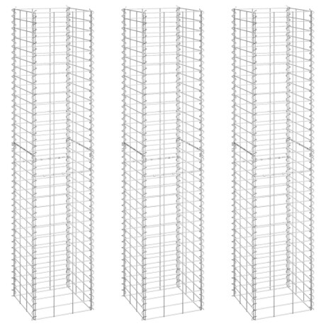vidaXL Schanskorf plantenbakken 3 st verhoogd 30x30x150 cm ijzer afbeelding2 - 1