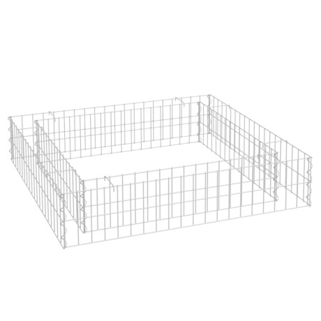 vidaXL Gabion plantenbak verhoogd 100x100x20 cm gegalvaniseerd staal afbeelding2 - 1