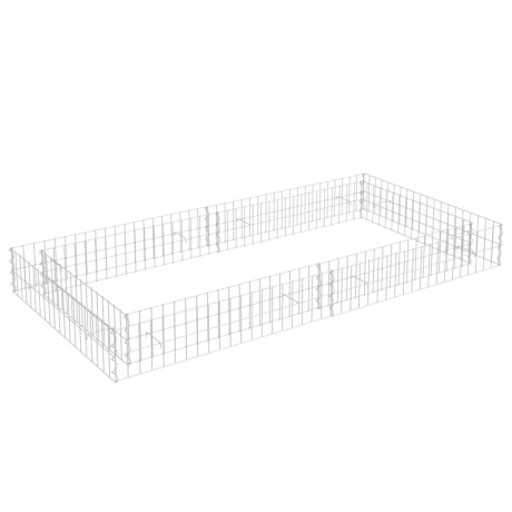vidaXL Gabion plantenbak verhoogd 200x100x20 cm gegalvaniseerd staal afbeelding2 - 1