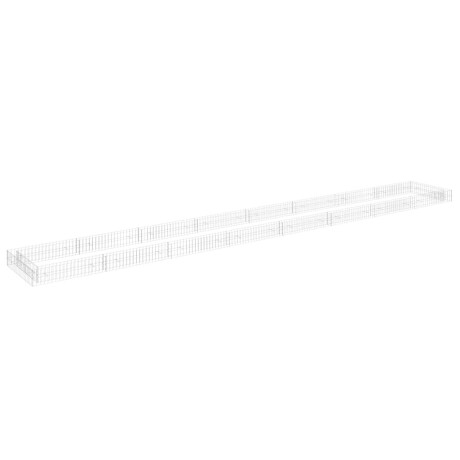 vidaXL Gabion plantenbak verhoogd 800x100x20 cm gegalvaniseerd staal afbeelding2 - 1