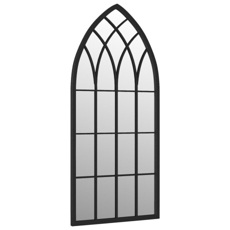 vidaXL Tuinspiegel 70x30 cm ijzer zwart afbeelding2 - 1