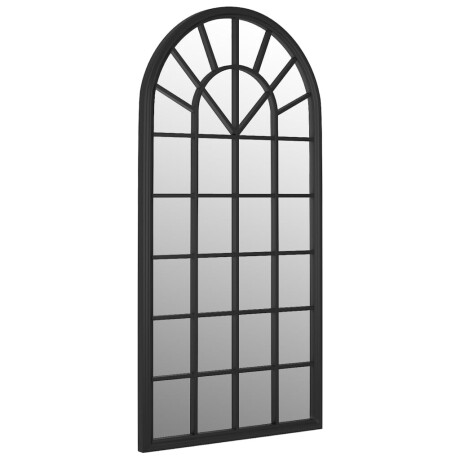 vidaXL Tuinspiegel 90x45 cm ijzer zwart afbeelding2 - 1
