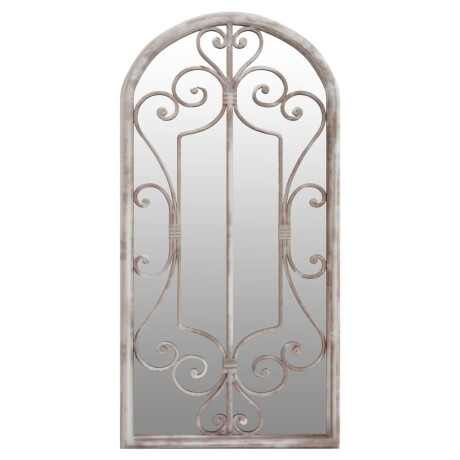 vidaXL Tuinspiegel 70x30 cm ijzer zandkleurig afbeelding2 - 1