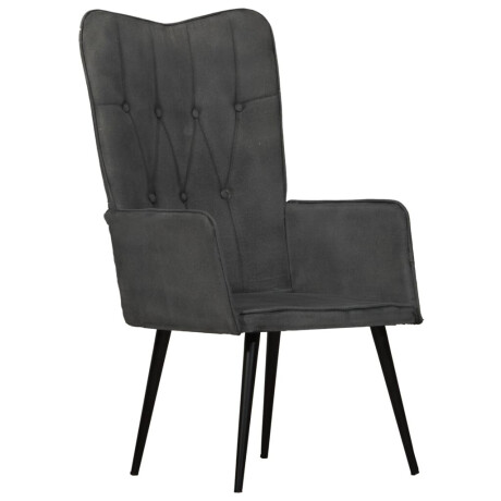 vidaXL Fauteuil canvas zwart afbeelding2 - 1