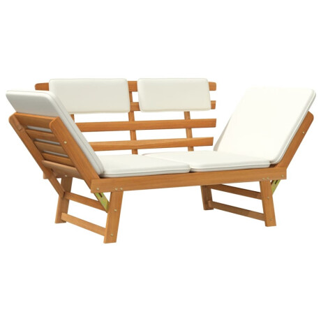 vidaXL Tuinbank met kussens 2-in-1 190 cm massief acaciahout afbeelding2 - 1