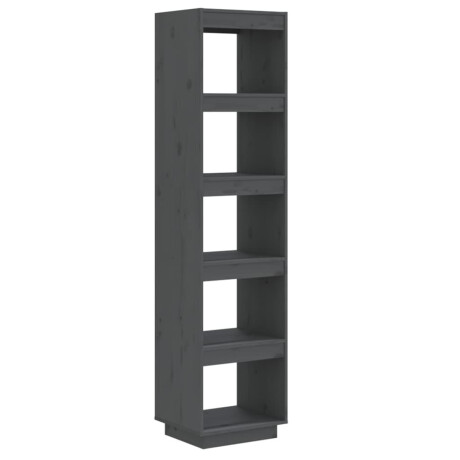 vidaXL Boekenkast/kamerscherm 40x35x167 cm massief grenenhout grijs afbeelding2 - 1