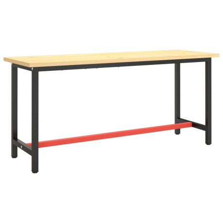 vidaXL Werkbankframe 170x50x79 cm metaal matzwart en matrood afbeelding2 - 1