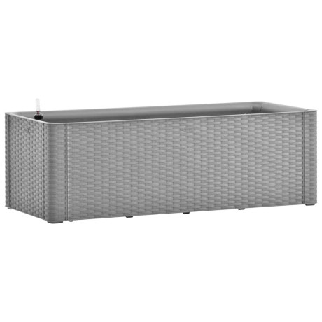 vidaXL Plantenbak verhoogd met bewateringssysteem 100x43x33 cm grijs afbeelding2 - 1