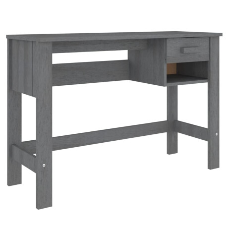 vidaXL Bureau HAMAR 110x40x75 cm massief grenenhout donkergrijs afbeelding2 - 1