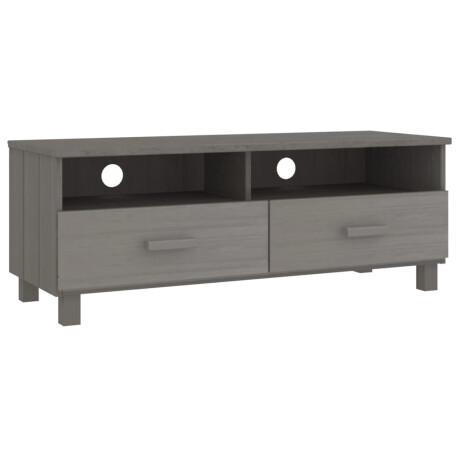 vidaXL Tv-meubel HAMAR 106x40x40 cm massief grenenhout lichtgrijs afbeelding2 - 1