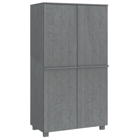 vidaXL Kledingkast HAMAR 89x50x180 cm massief grenenhout donkergrijs afbeelding2 - 1