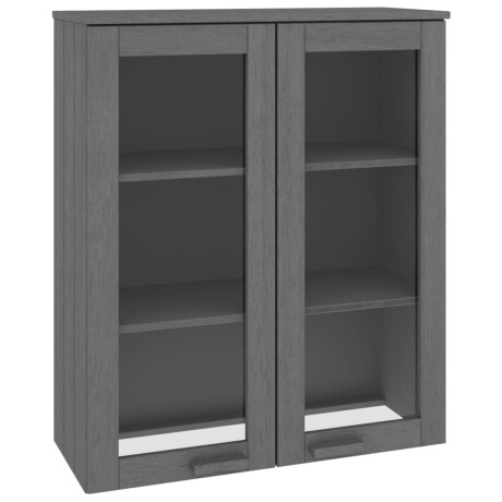 vidaXL Opzetkast HAMAR 85x35x100 cm massief grenenhout donkergrijs afbeelding2 - 1