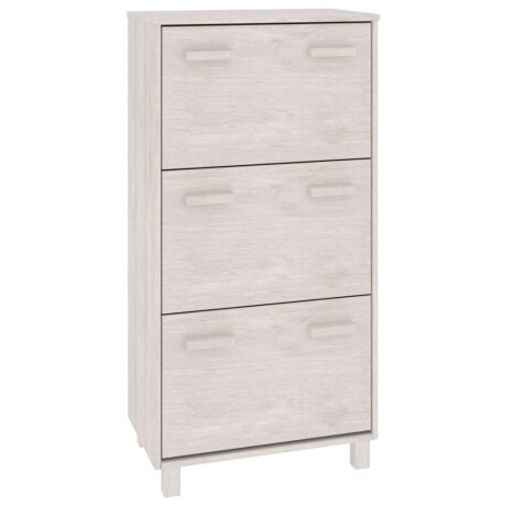 vidaXL Schoenenkast HAMAR 59,5x35x117 cm massief grenenhout wit afbeelding2 - 1