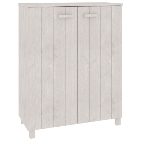 vidaXL Schoenenkast HAMAR 85x40x108 cm massief grenenhout wit afbeelding2 - 1
