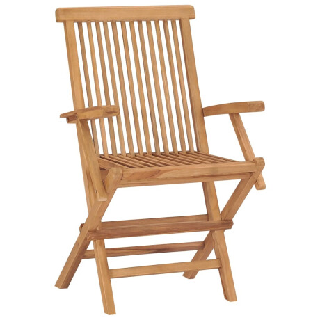 vidaXL Tuinstoelen 8 st inklapbaar massief teakhout afbeelding2 - 1