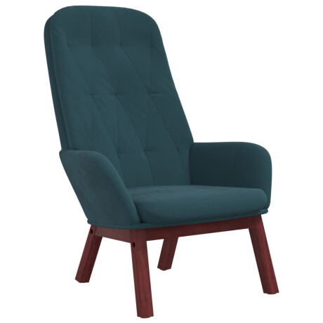 vidaXL Relaxstoel fluweel blauw afbeelding2 - 1