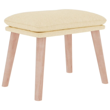 vidaXL Voetenbank 45x29,5x35 cm stof crèmekleurig afbeelding2 - 1