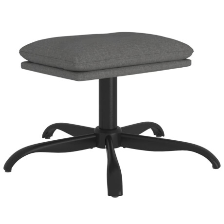vidaXL Voetenbank 60x60x36 cm stof lichtgrijs afbeelding2 - 1