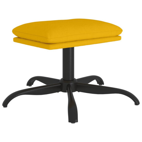 vidaXL Voetenbank 60x60x36 cm fluweel mosterdgeel afbeelding2 - 1