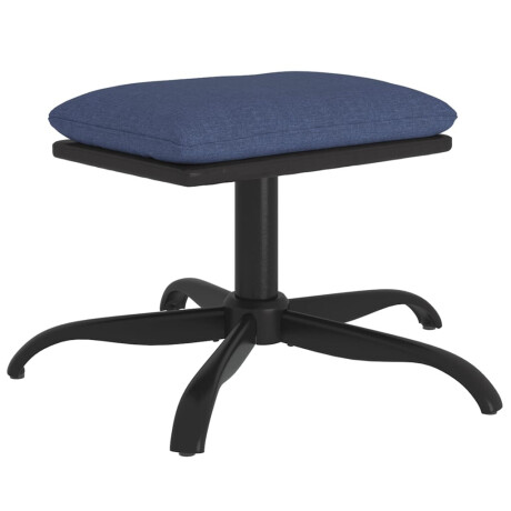 vidaXL Voetenbank 60x60x36 cm stof en kunstleer blauw afbeelding2 - 1