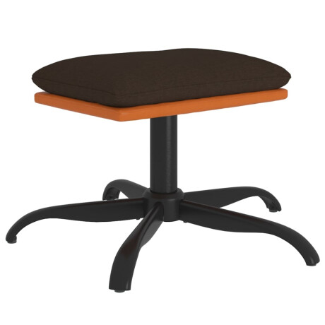 vidaXL Voetenbank 60x60x36 cm stof en kunstleer bruin afbeelding2 - 1