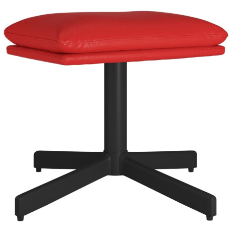 vidaXL Voetenbank 60x60x36 cm kunstleer wijnrood afbeelding2 - 1