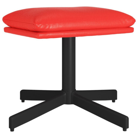 vidaXL Voetenbank 60x60x36 cm kunstleer rood afbeelding2 - 1