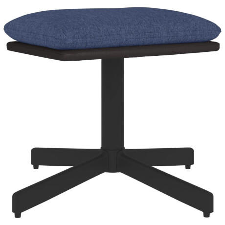 vidaXL Voetenbank 60x60x36 cm stof en kunstleer blauw afbeelding2 - 1