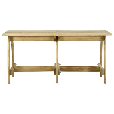 vidaXL Tuintafel 160x74x75 cm geïmpregneerd grenenhout afbeelding2 - 1