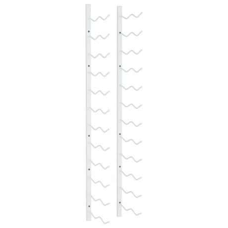 vidaXL Wijnrek voor 24 flessen wandmontage ijzer wit afbeelding2 - 1