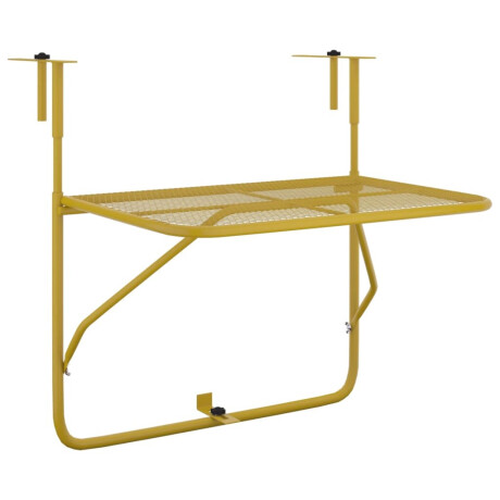 vidaXL Balkontafel 60x40 cm staal goudkleurig afbeelding2 - 1