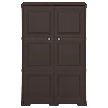 vidaXL Opbergkast hout-look 79x43x125 cm kunststof bruin afbeelding2 - 1