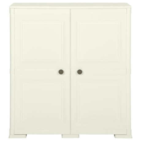 vidaXL Opbergkast hout-look 79x43x85,5 cm kunststof vanille-ijskleurig afbeelding2 - 1