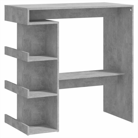 vidaXL Bartafel met opbergrek 100x50x101,5 cm bewerkt hout betongrijs afbeelding2 - 1