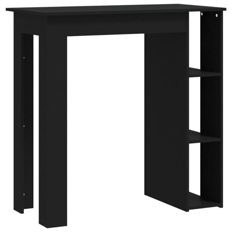 vidaXL Bartafel met schap 102x50x103,5 cm bewerkt hout zwart afbeelding2 - 1