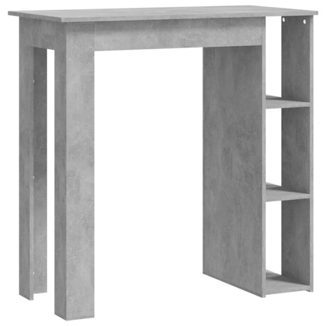 vidaXL Bartafel met schap 102x50x103,5 cm bewerkt hout betongrijs afbeelding2 - 1