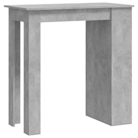 vidaXL Bartafel met opbergrek 102x50x103,5 cm spaanplaat betongrijs afbeelding2 - 1