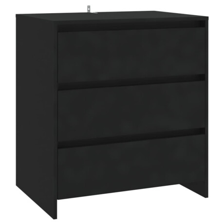 vidaXL Dressoir 70x41x75 cm bewerkt hout zwart afbeelding2 - 1