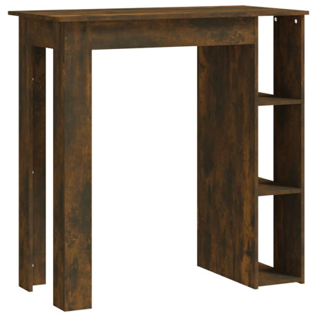 vidaXL Bartafel met schap 102x50x103,5 cm bewerkt hout gerookt eiken afbeelding2 - 1