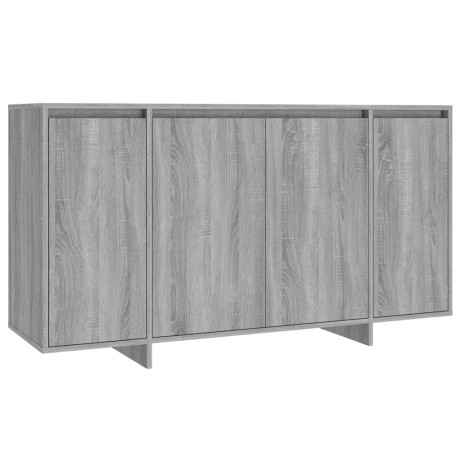 vidaXL Dressoir 135x41x75 cm bewerkt hout grijs sonoma eikenkleurig afbeelding2 - 1