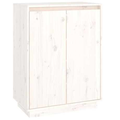 vidaXL Schoenenkast 60x35x80 cm massief grenenhout wit afbeelding2 - 1