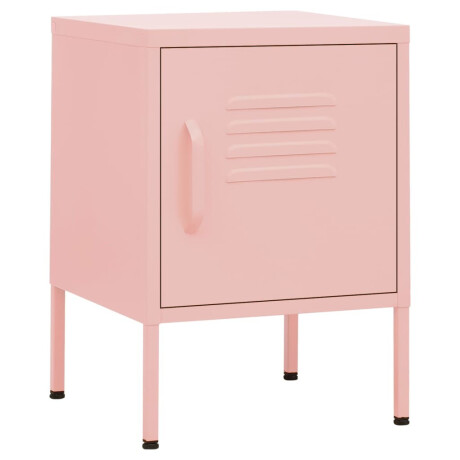vidaXL Nachtkastjes 2 st 35x35x51 cm staal roze afbeelding2 - 1