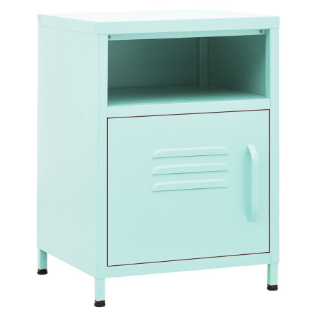 vidaXL Nachtkastjes 2 st 35x35x51 cm staal mintkleurig afbeelding2 - 1