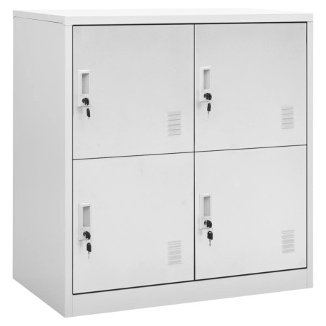 vidaXL Lockerkasten 2 st 90x45x92,5 cm staal lichtgrijs afbeelding2 - 1